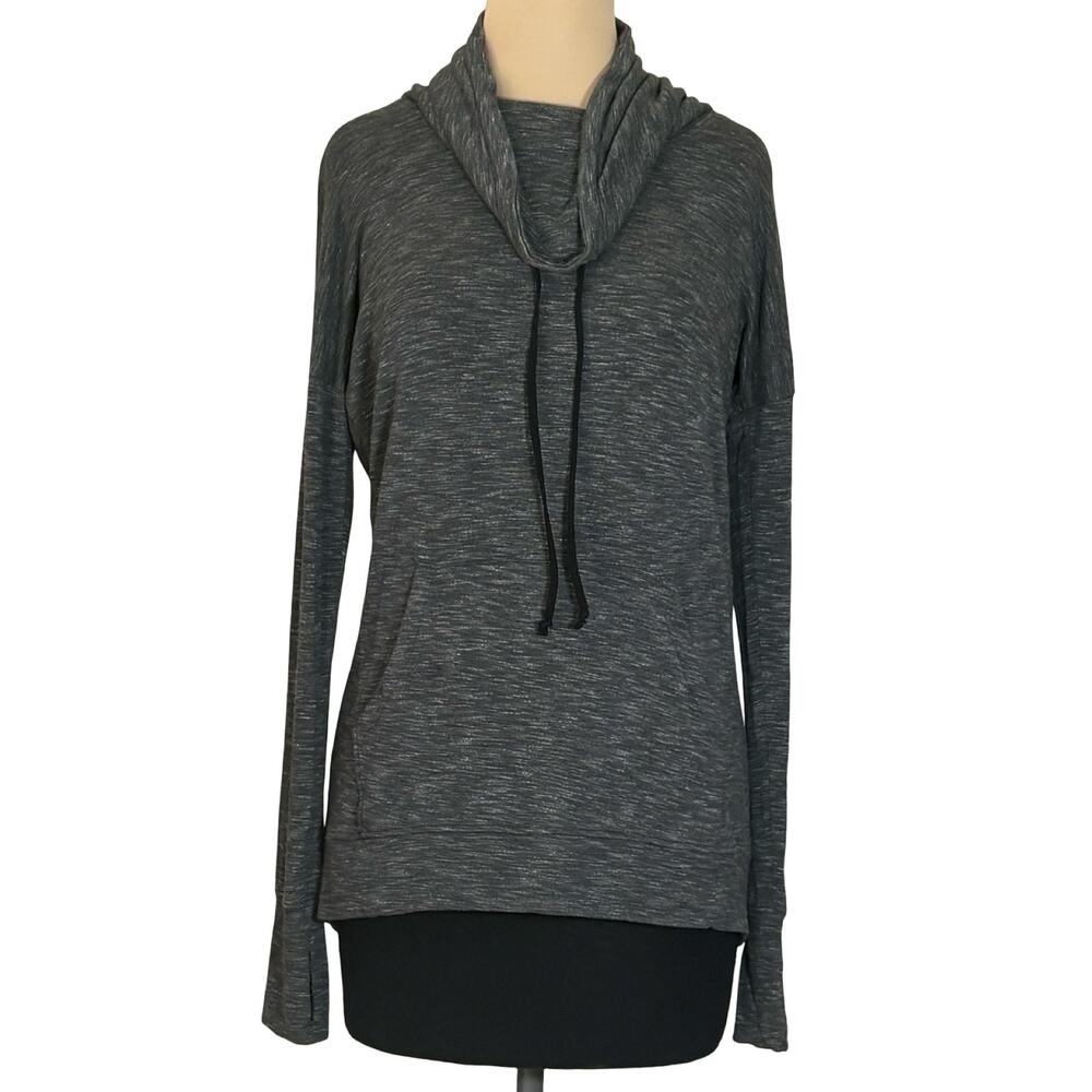 Athleta Studio Cowl Sweatshirt Small Gray Heather